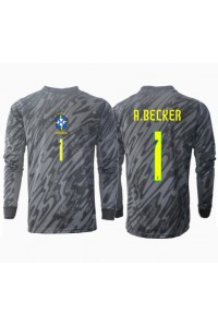 Brasil Alisson Becker #1 Keeper Fotballdrakt Borte Klær Copa America 2024 Lange ermer